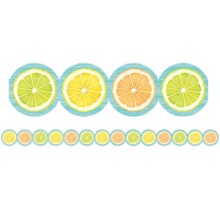Lemon Zest Citrus Slices Die-Cut Border Trim, 35 Feet/Pack, PK6